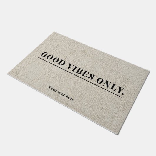Nur gute Vibes Fußmatte (Schrägansicht)