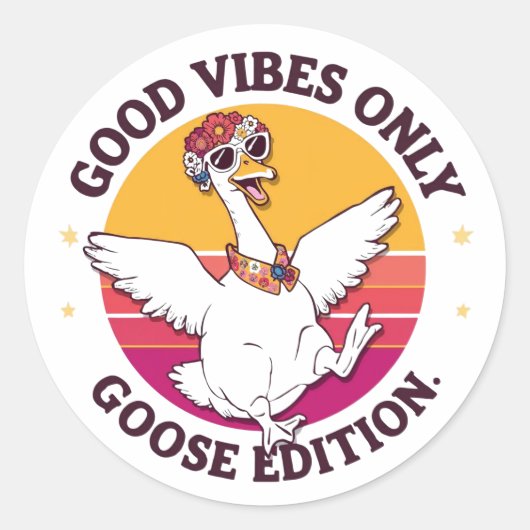 Nur gute Vibes Gans Edition Aufkleber (Vorderseite)