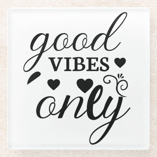 Nur gute Vibes Glasuntersetzer (Vorderseite)