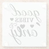 Nur gute Vibes Glasuntersetzer (Rückseite)