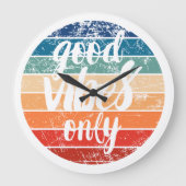 Nur gute Vibes Große Wanduhr (Vorderseite)
