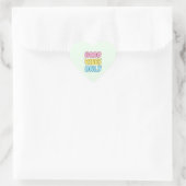 Nur gute Vibes Herz Aufkleber (Tasche)
