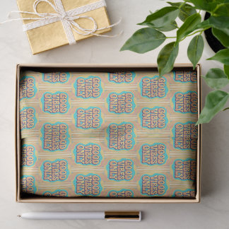 Nur gute vibes im retro-groovy-stil seidenpapier