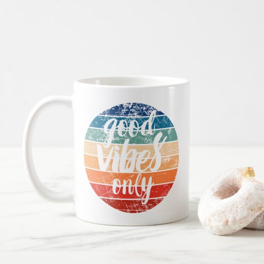 Nur gute Vibes Kaffeetasse (Mit Donut)
