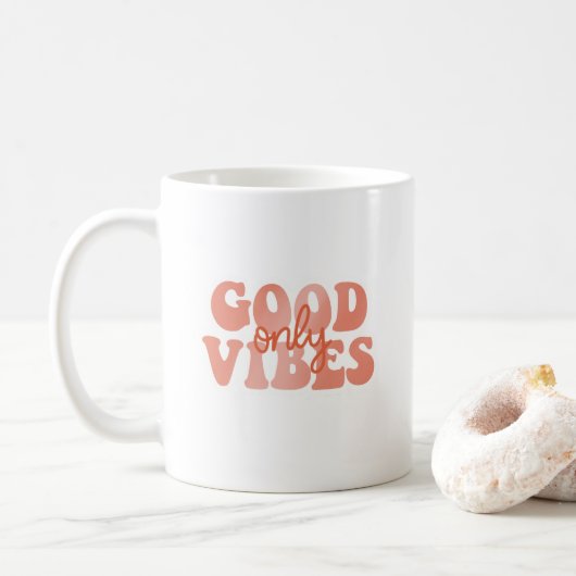 Nur gute Vibes Kaffeetasse (Mit Donut)