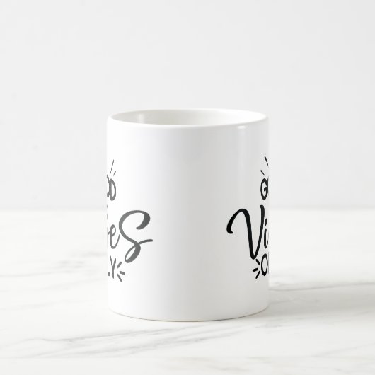 Nur gute Vibes Kaffeetasse (Mittel)