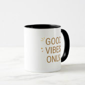 Nur Gute Vibes Kaffeetasse | Positives Cozy Gesche (VorderseiteRechts)