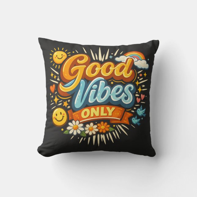 Nur gute Vibes Kissen (Vorderseite)