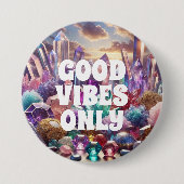 Nur gute Vibes Knopf Button (Vorderseite)