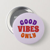 Nur gute Vibes Knopf Retro Pride Anstecker Button (Vorne & Hinten)