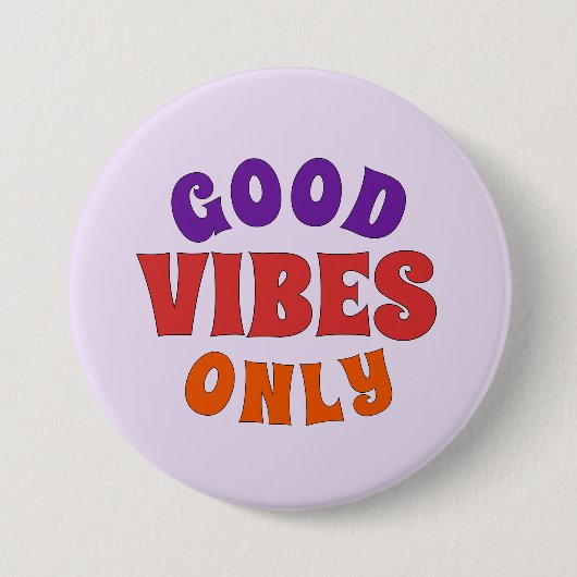 Nur gute Vibes Knopf Retro Pride Anstecker Button (Vorderseite)