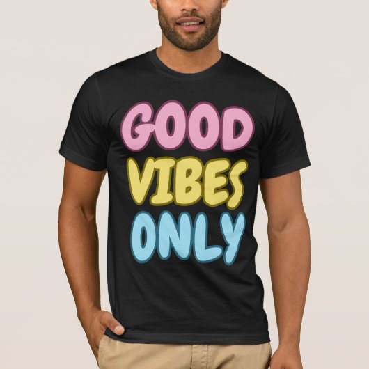 Nur gute Vibes Kurzarm T-Shirt (Vorderseite)
