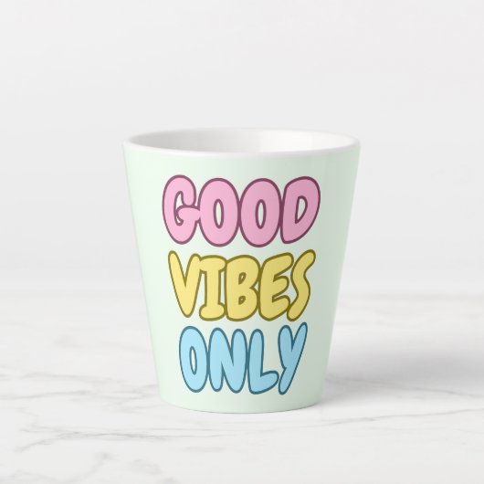 Nur Gute Vibes Latte Tasse (Vorderseite)