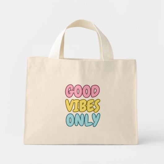 Nur gute Vibes Mini-Tasche Mini Stoffbeutel (Vorne)