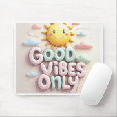 Nur gute Vibes Mousepad (Mit Mouse)