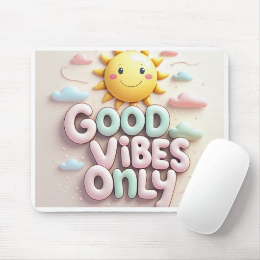 Nur gute Vibes Mousepad (Mit Mouse)