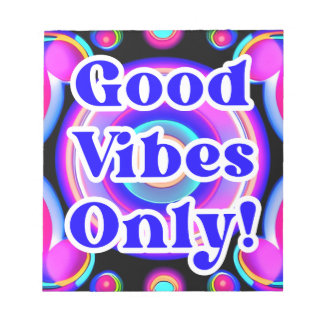 Nur gute Vibes! Neonfarben 80er 90er AI-Design Notizblock