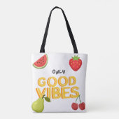 : 'Nur gute Vibes' Obstsalat Tasche (Rückseite)