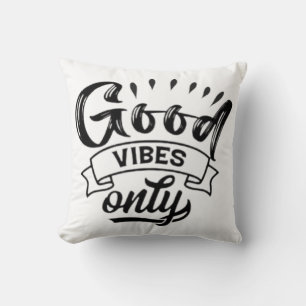 Nur gute Vibes Pinsel-Typografie Kissen