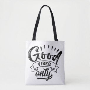 Nur gute Vibes Pinsel-Typografie Tasche