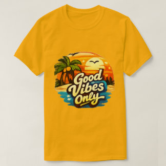 Nur gute Vibes | Positives Zitat-Grafik T-Shirt