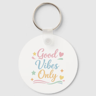 Nur gute Vibes Positives Zitat Runder Schlüsselanh Schlüsselanhänger