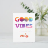 Nur gute Vibes Postkarte (Stehend Vorderseite)