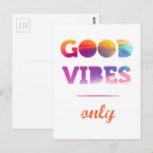 Nur gute Vibes Postkarte (Vorne/Hinten)