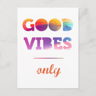 Nur gute Vibes Postkarte