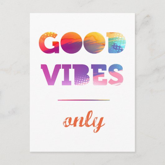Nur gute Vibes Postkarte (Vorderseite)