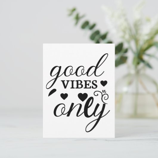 Nur gute Vibes Postkarte (Stehend Vorderseite)