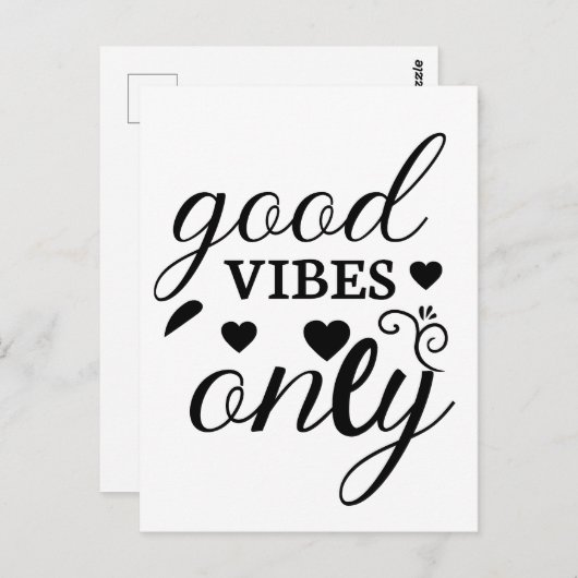 Nur gute Vibes Postkarte (Vorne/Hinten)