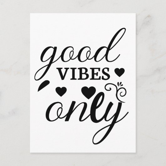 Nur gute Vibes Postkarte (Vorderseite)