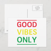 Nur gute Vibes Postkarte (Vorne/Hinten)