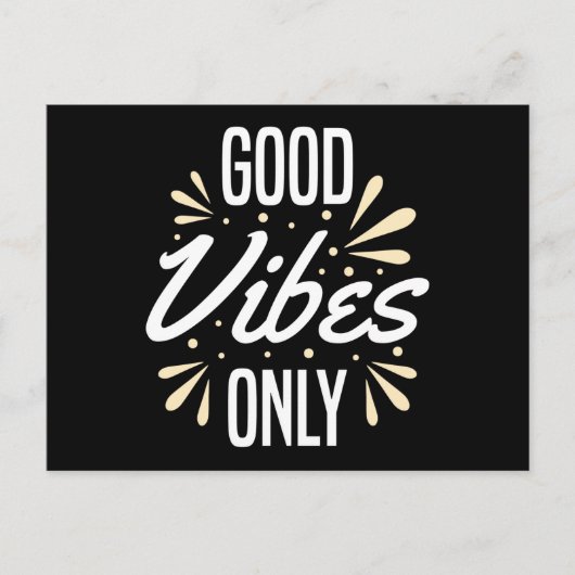 Nur gute Vibes Postkarte (Vorderseite)