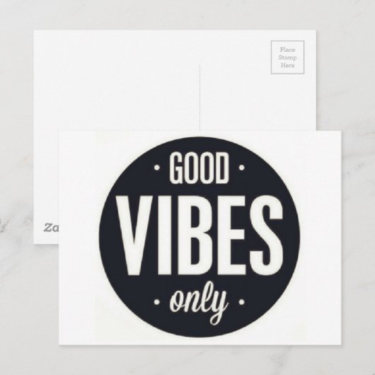 Nur gute Vibes Postkarte (Vorne/Hinten)