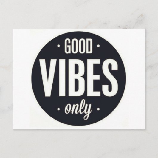Nur gute Vibes Postkarte (Vorderseite)
