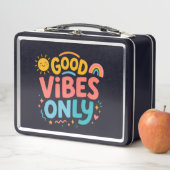 Nur gute Vibes Retro bunte Lunchbox (Beispiel)