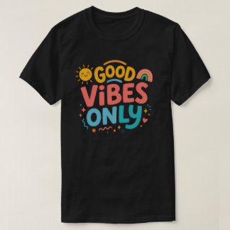 Nur gute Vibes Retro Grooviges Farbige t-shirt