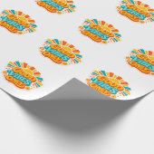Nur gute Vibes Retro-Sonne Geschenkverpackungspapi Geschenkpapier (Ecke)