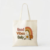 Nur gute Vibes Retro-Tasche Tragetasche (Vorne)