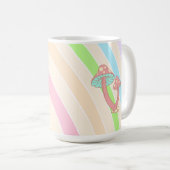 Nur gute Vibes | Retro Vintag Kaffeetasse (VorderseiteRechts)