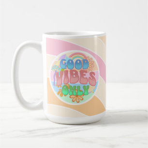Nur gute Vibes   Retro Vintag Kaffeetasse