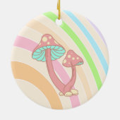 Nur gute Vibes | Retro Vintag Keramik Ornament (Hinten)