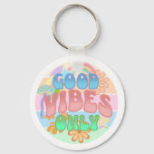 Nur gute Vibes | Retro Vintag Schlüsselanhänger (Vorderseite)