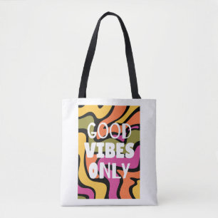 'Nur gute Vibes' Retro-Wellen-Ästhetik  Tasche