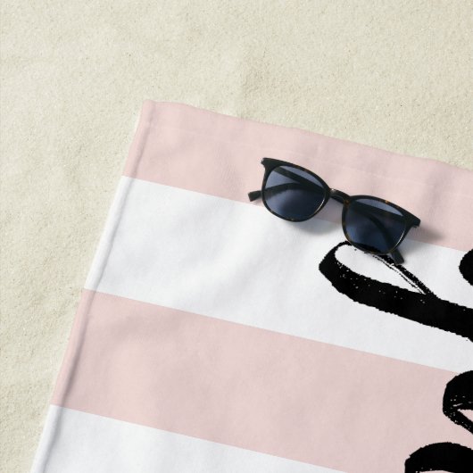 Nur gute Vibes | Roststreifen Strandtuch (Beispiel)