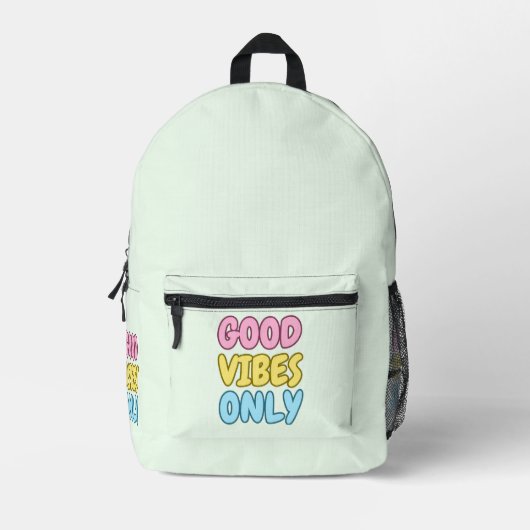 Nur gute Vibes Rucksack  (Vorderseite)