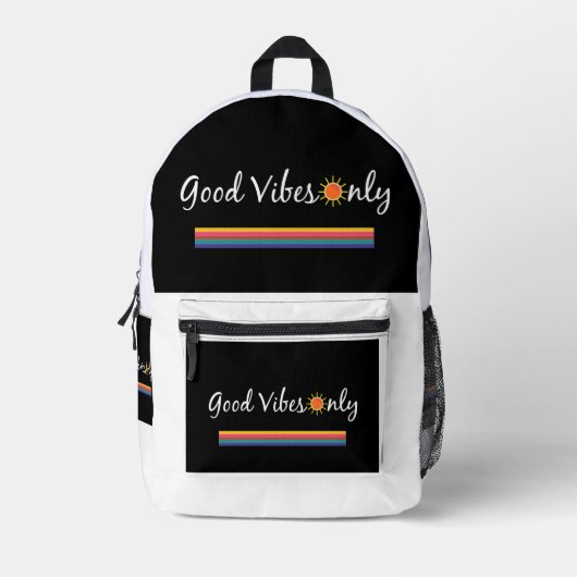 Nur gute Vibes Rucksack (Vorderseite)