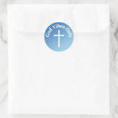 Nur gute Vibes Runder Aufkleber (Tasche)